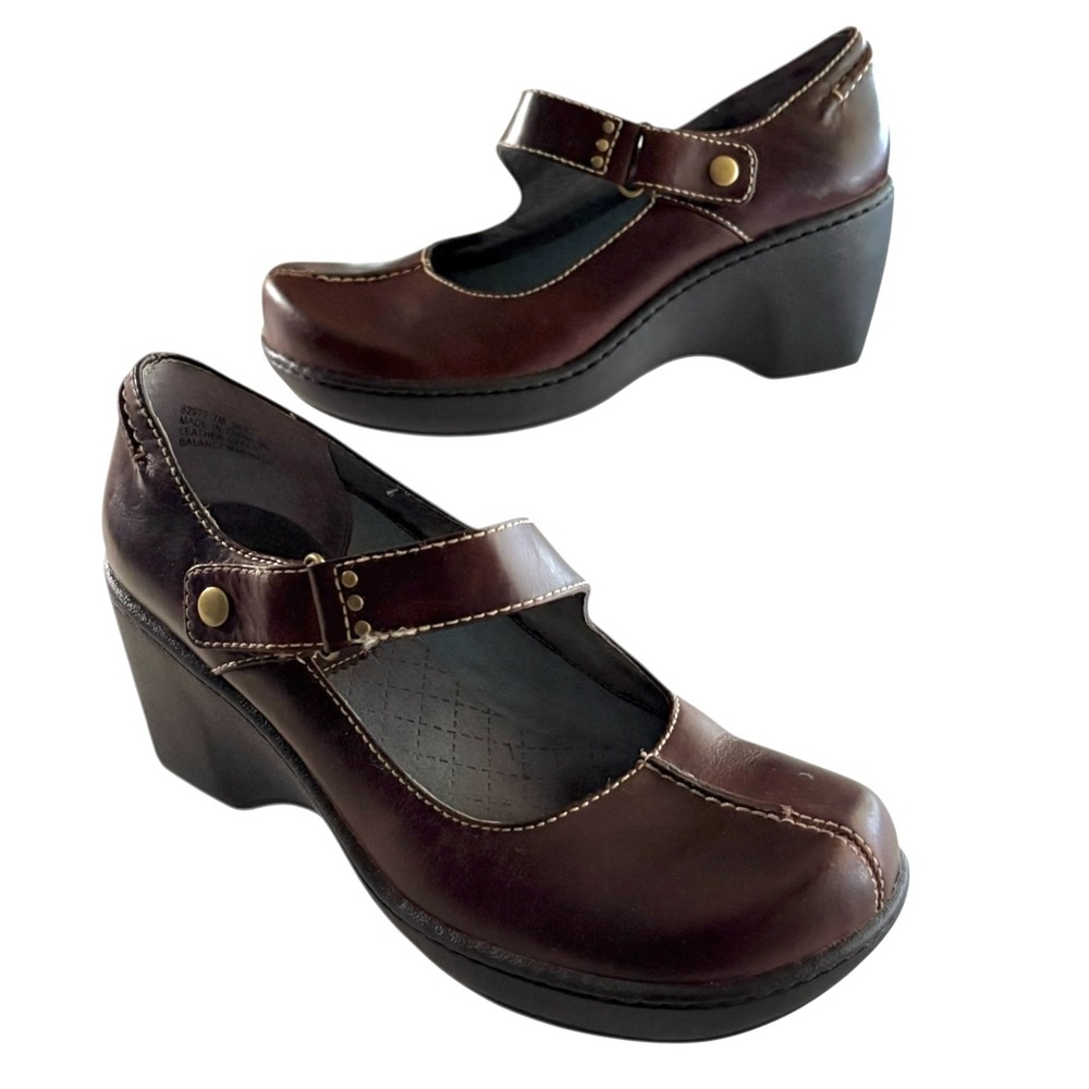 Clark’s Indigo Mary Jane Clog Women’s Size 7M  Brown Platform y2k Vintage